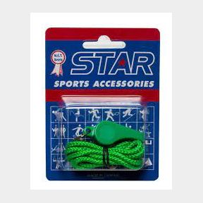 Star Plastic Whistle with Lanyard - Green | PK 51677/340 B8 (S2) SB
