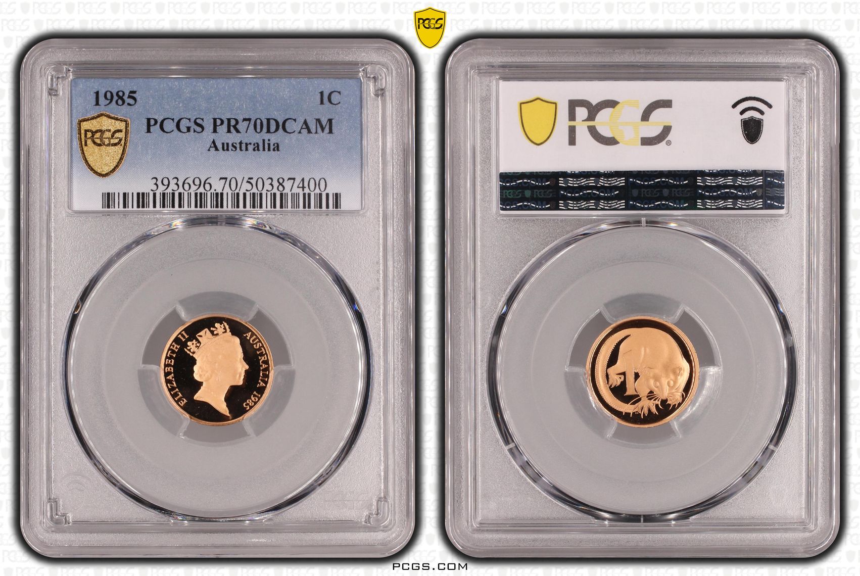 One Cent, 1985, Pcgs Pr70dcam