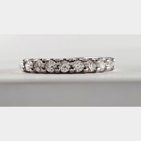 18CTWHITE GOLD HALF ETERNITY RING WITH 0.400CT DIAMONDS COLOUR IJ CLARITY VS/SI - 51929/3584