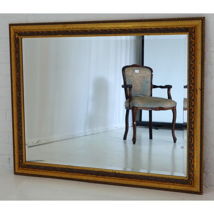 FRAMED BEVELLED GLASS MIRROR