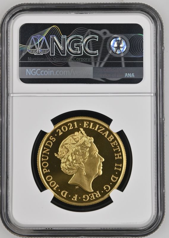 2021 Gold 100 Pounds (1 oz.) Mahatma Gandhi Proof NGC PF 69