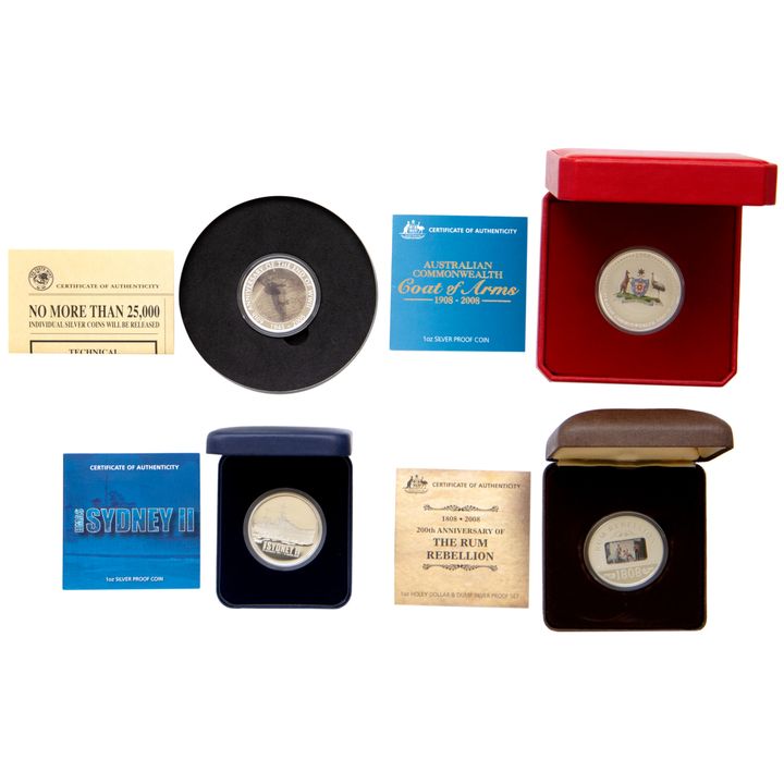 Elizabeth II, Silver Proof Issues, One Dollar, 2005 - 2008, FDC
