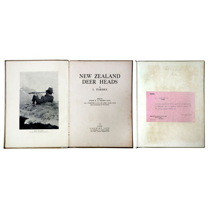 FORBES, J. Edited by Major R.A. Wilson [association copy] - New Zealand Deer Heads.