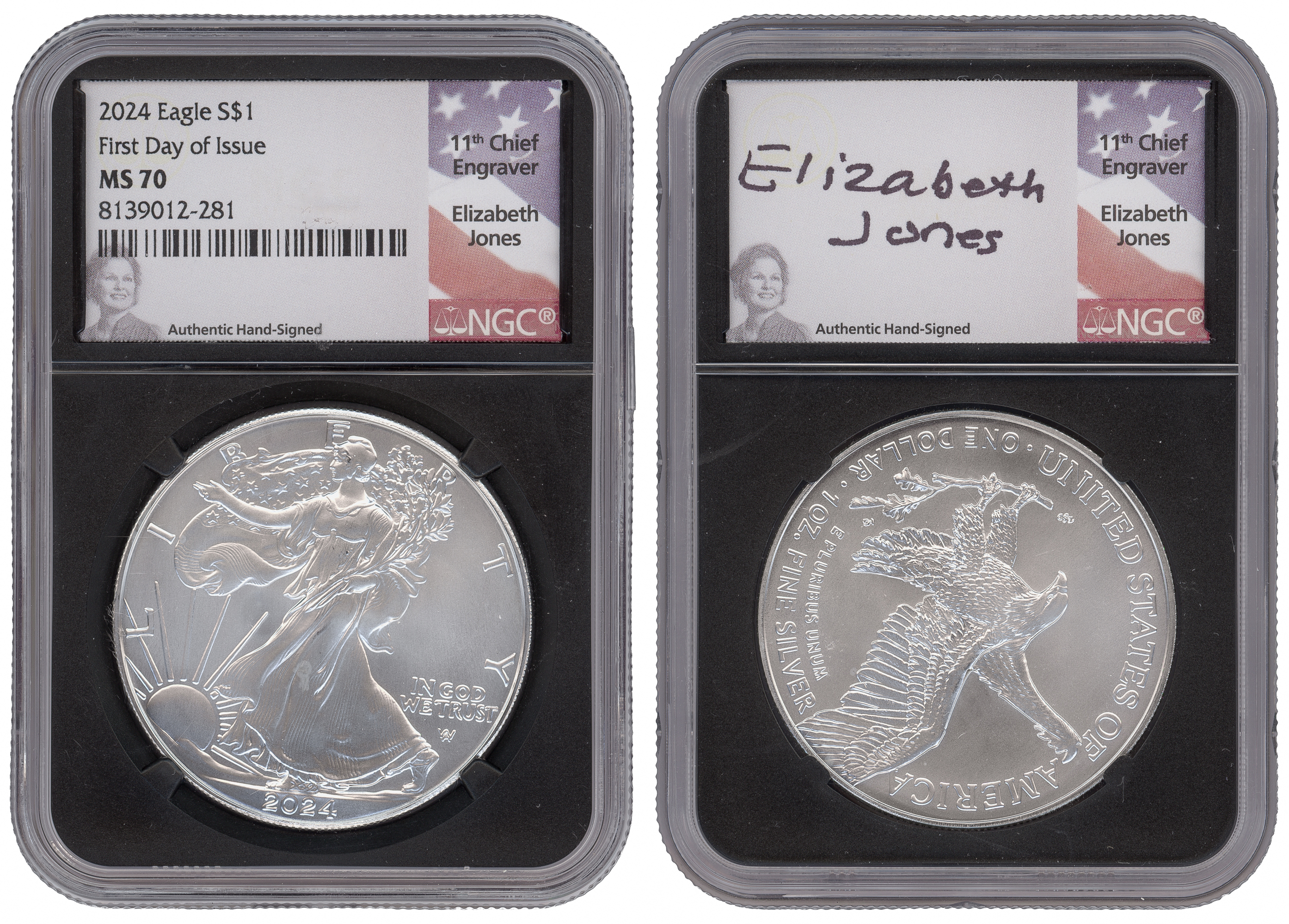 United States, Eagle - First Day of Issue, One Dollar, 2024, NGC MS70