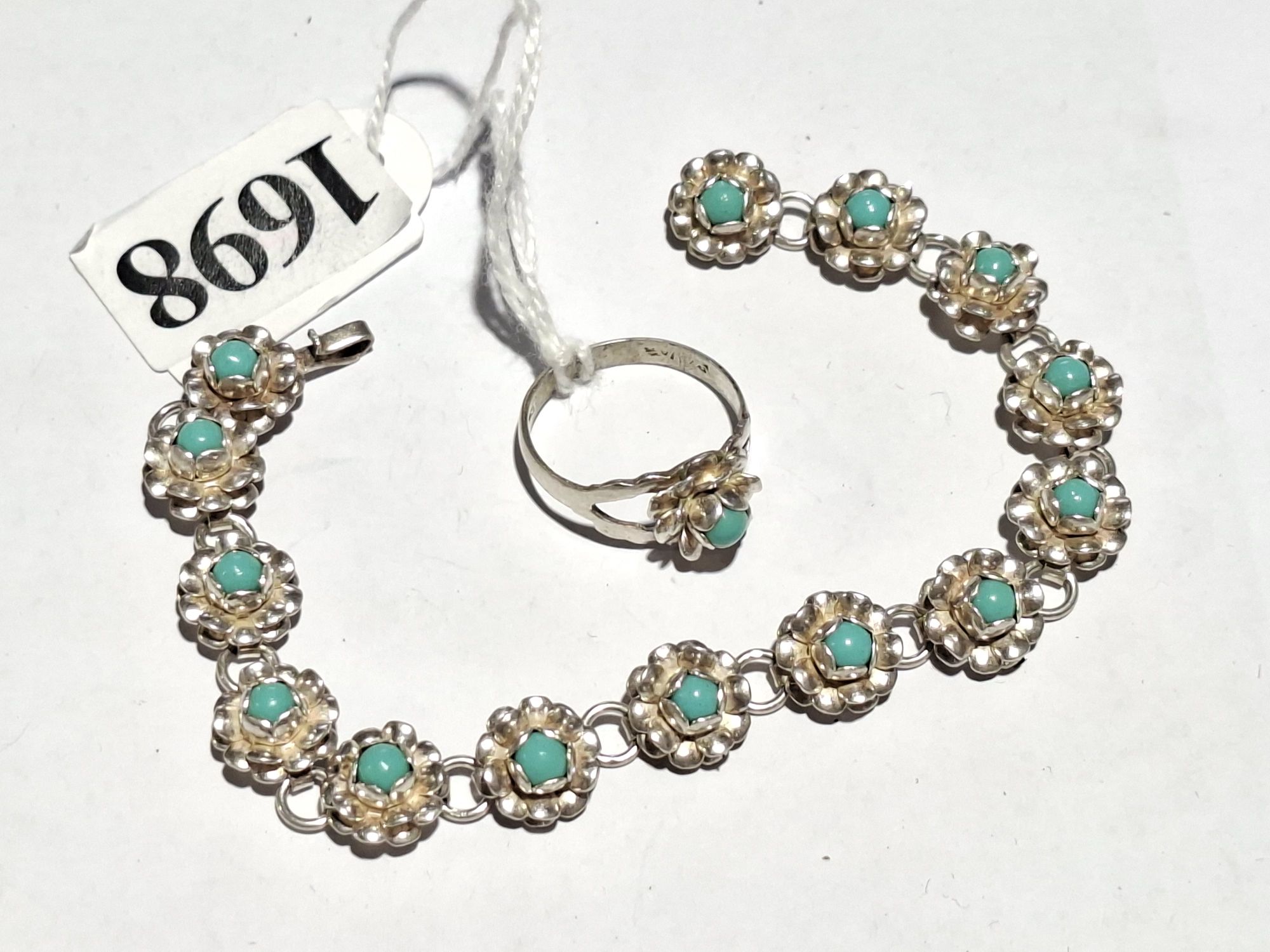 Mexican Silver Bracelet And Ring