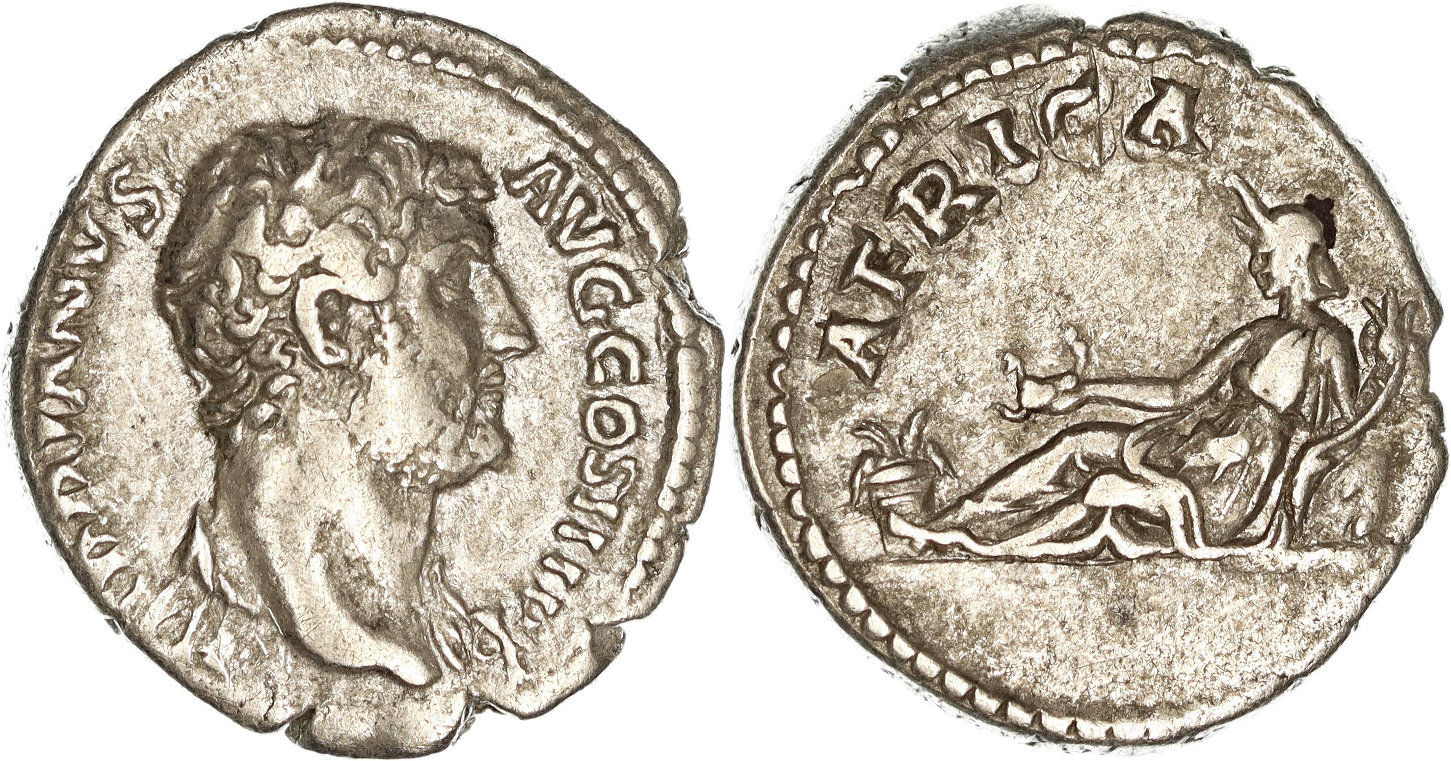 Roman Empire, Hadrian, Silver Denarius, 130-133 AD, aVF