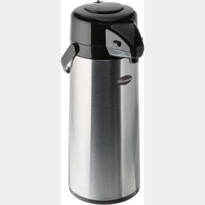 WINCO 2.5 LITER GLASS LINED AIRPOT, PUSH BUTTON, MEDIUM