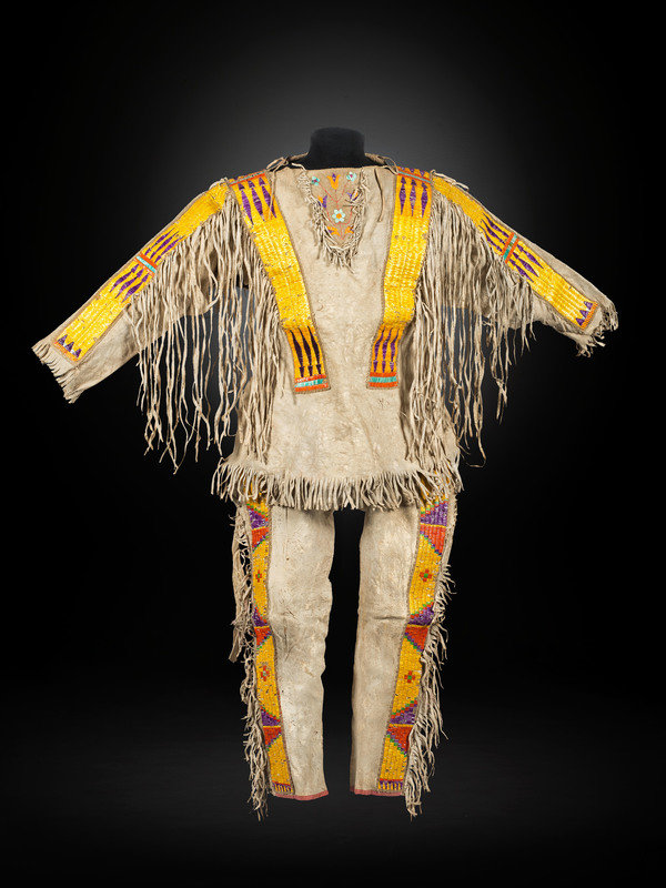 Sioux Quilled Hide Shirt and Leggings