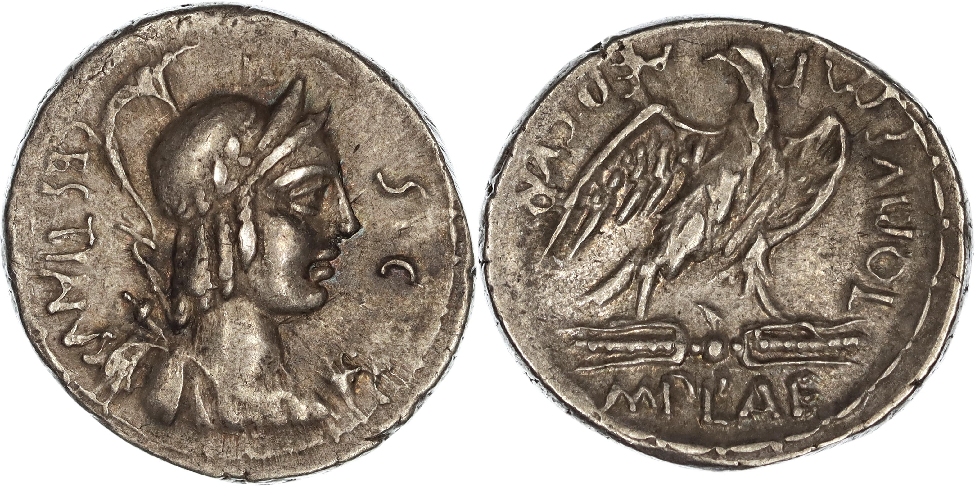Roman Republic, M. Plaetorius M.f. Cestianus, Silver Denarius, 67 BC, VF