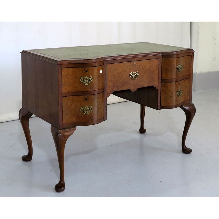 VICTORIAN TOOLED LEATHER INLAID LADIES DESK