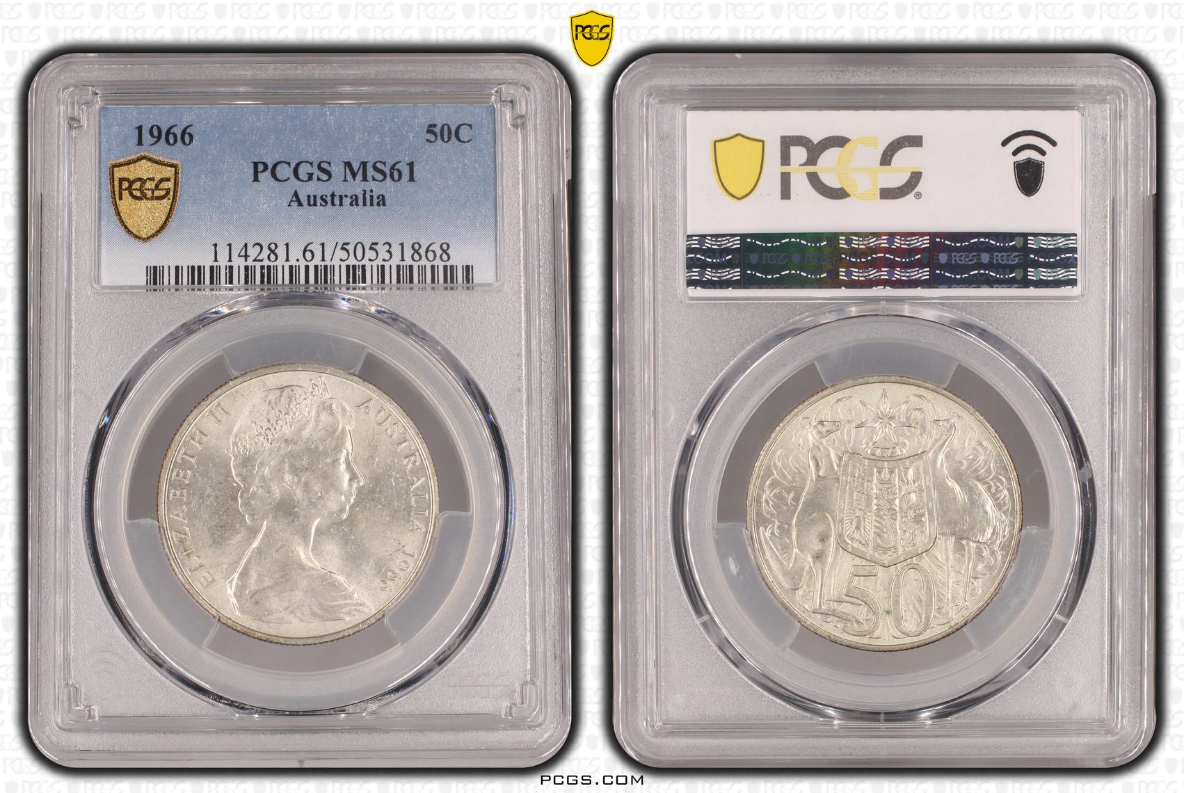 Fifty Cent, 1966, PCGS MS61