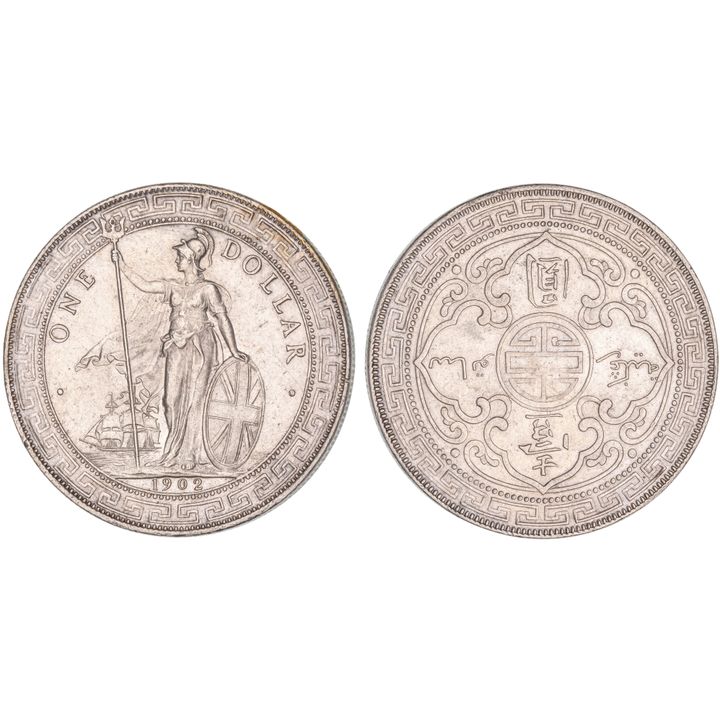 Great Britain, One Dollar, 1902, aUNC