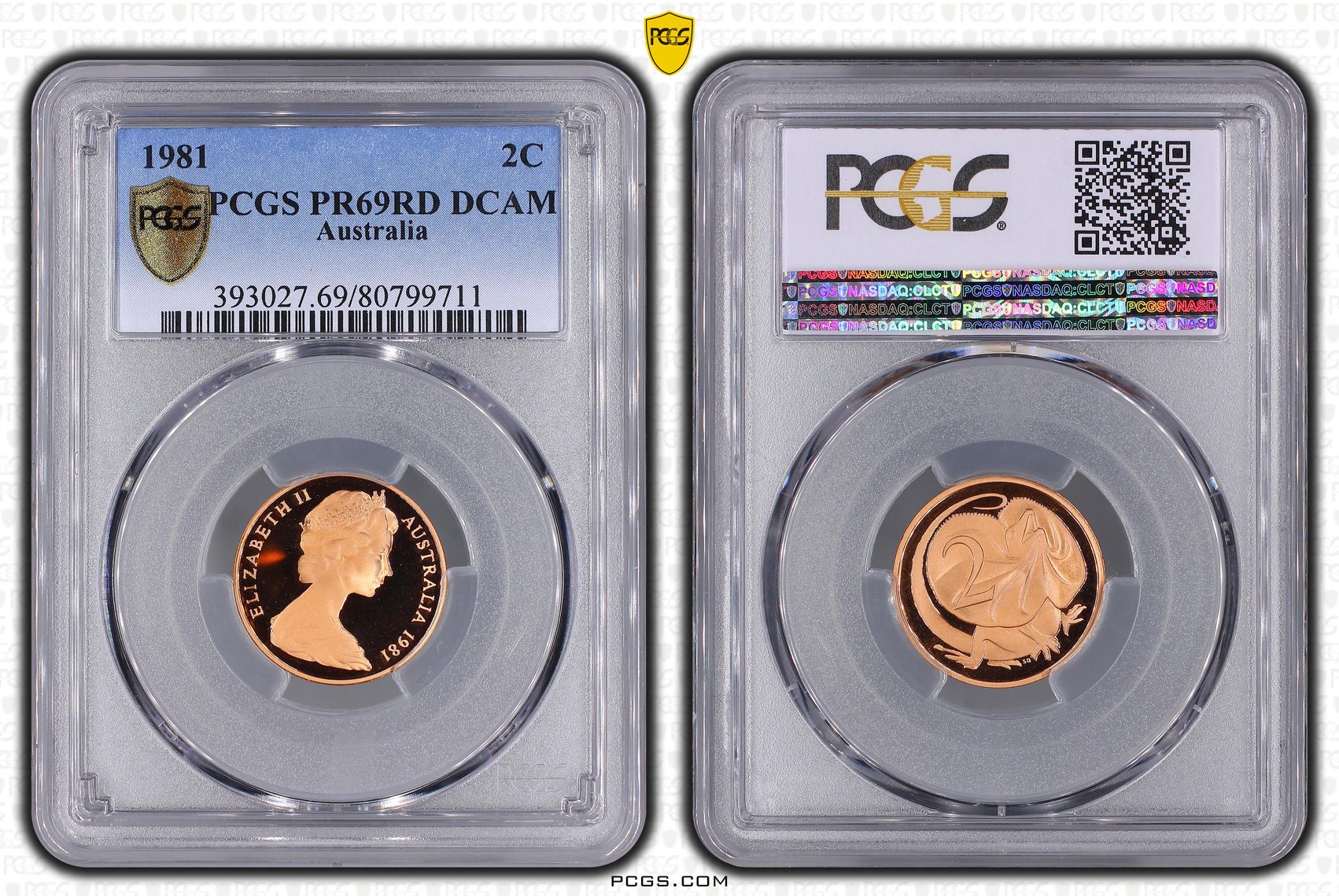Elizabeth II, Two Cent, 1981, PCGS PR69DCAM