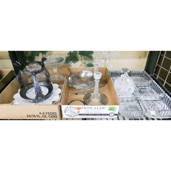 Shelf Crystal and Vintage Glass
