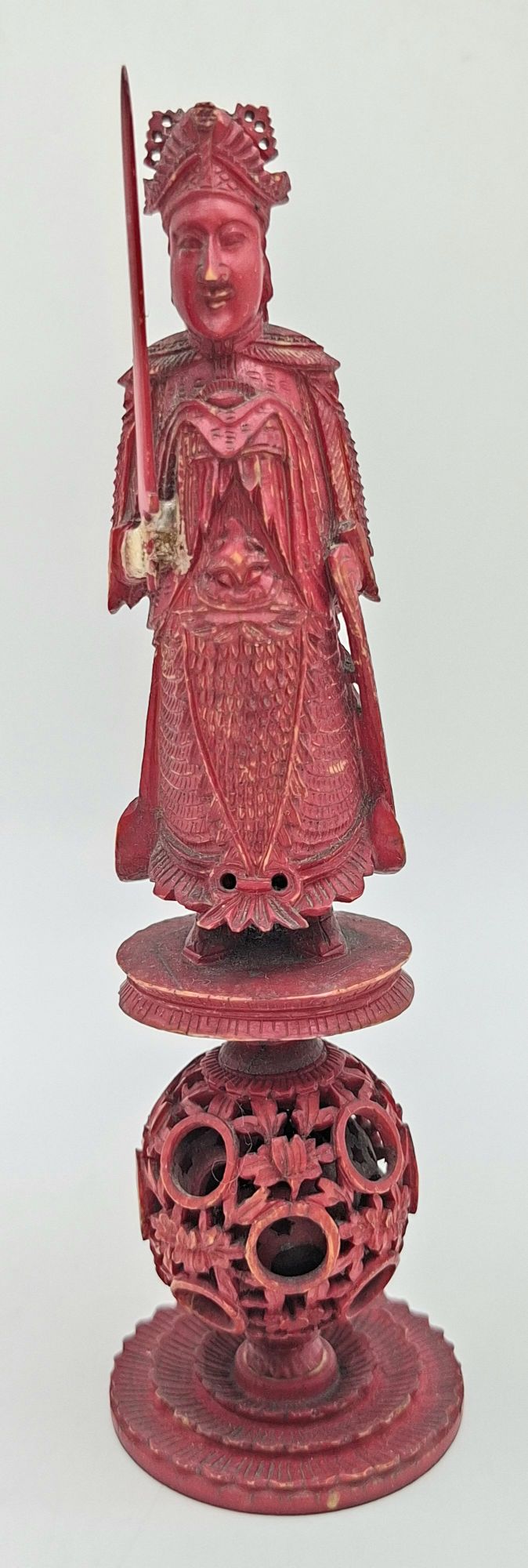 27 · CARVED CHINESE IVORY FIGURE