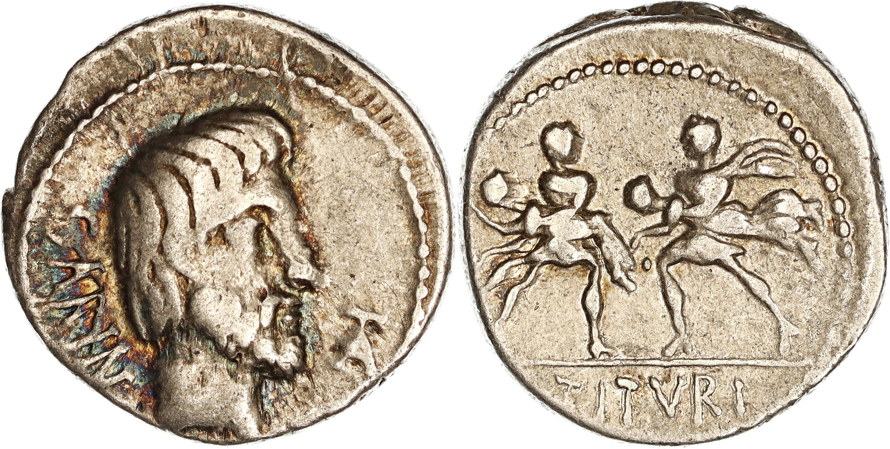 Roman Republic, L. Titurius L.f. Sabinus, Silver Denarius, 89 BC, gF-nVF