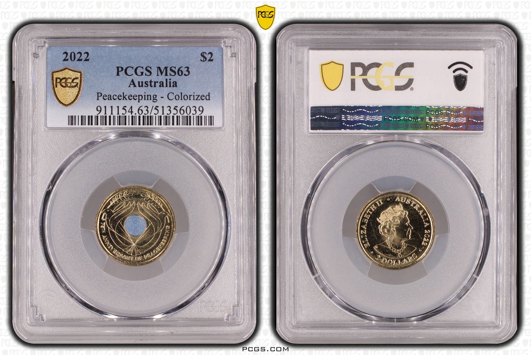 Peacekeeping - Colorized, Two Dollar, 2022, PCGS MS63