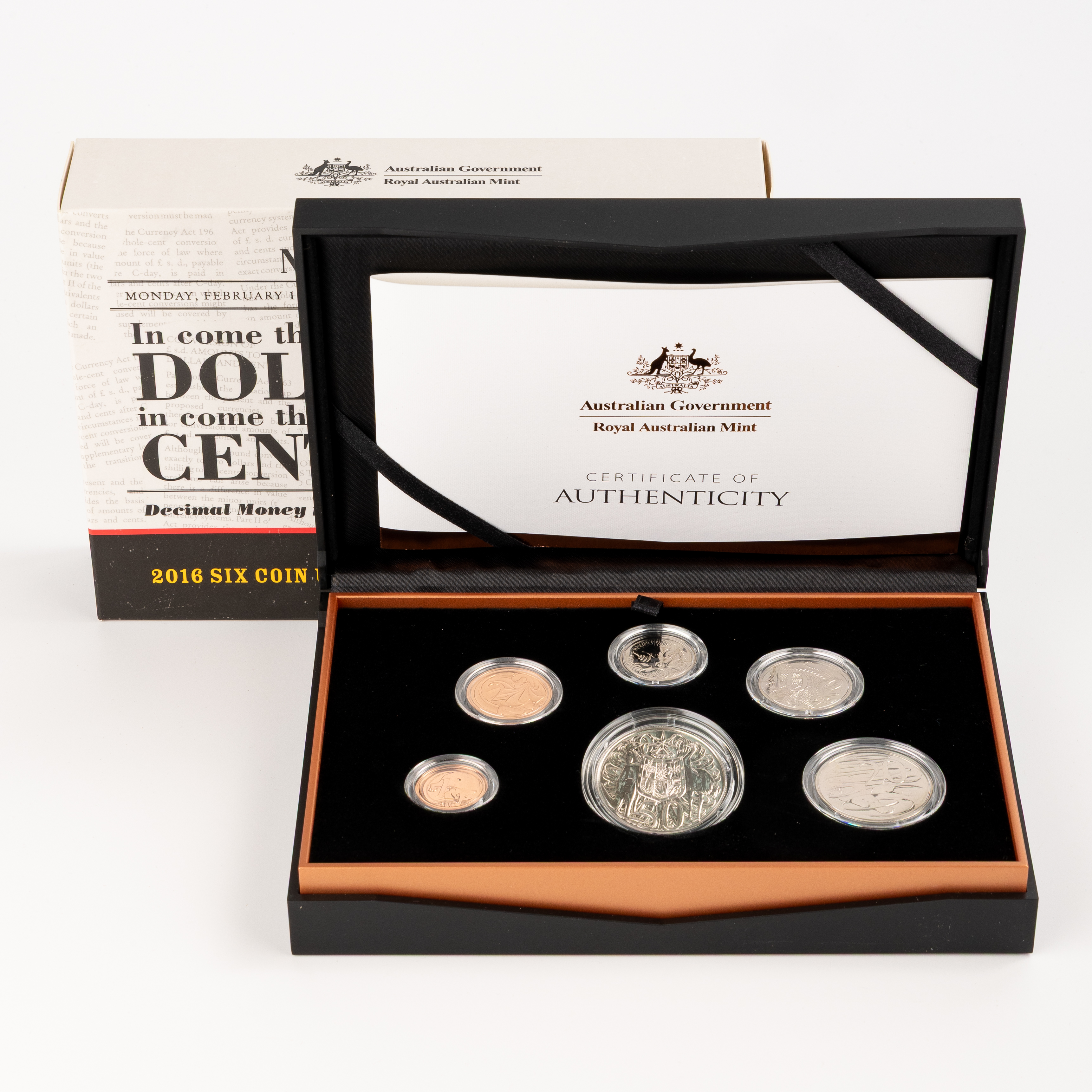 Elizabeth II, In Come the Dollars, In Come the Cents, One Cent - Fifty Cents, 2016, UNC