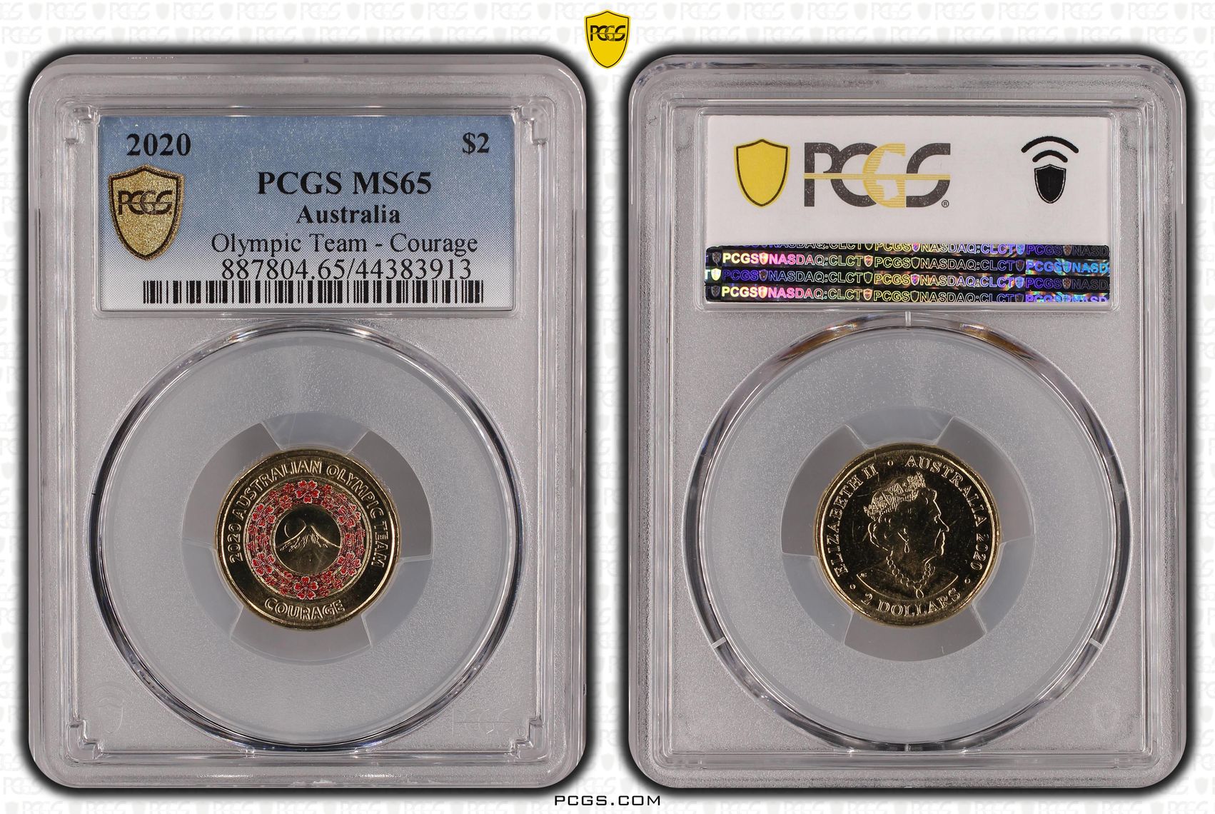 Olympic Team - Courage, Two Dollar, 2020, PCGS MS65