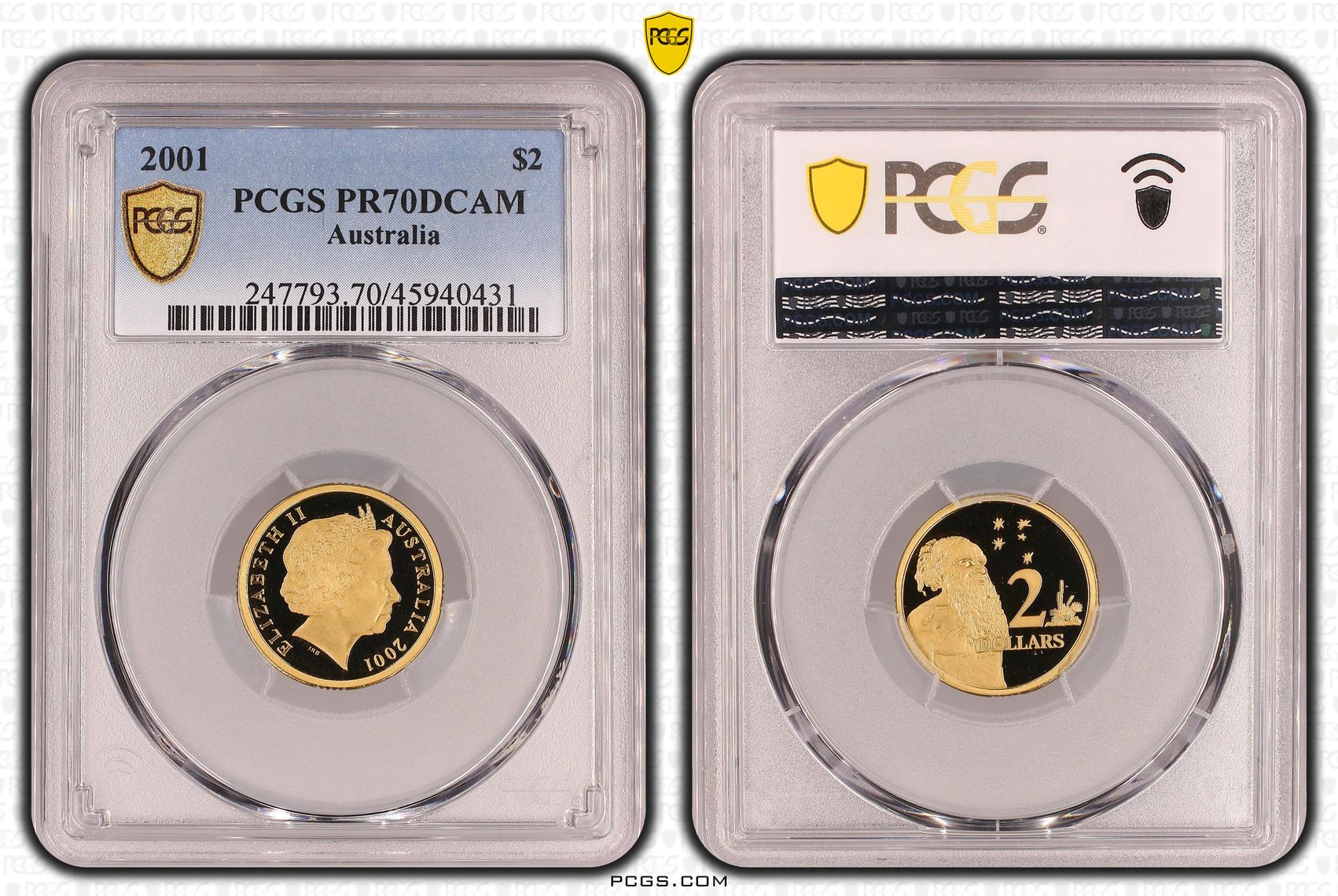 Elizabeth II, Two Dollar, 2001, PCGS PR70DCAM
