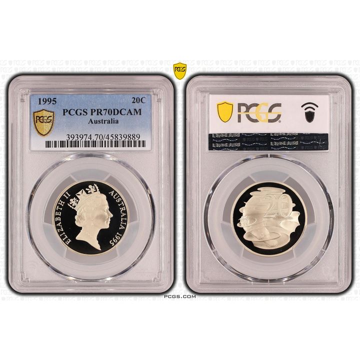 Elizabeth II, Twenty Cent, 1995, PCGS PR 70DCAM