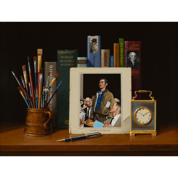 Jenness Cortez (1944- ), Norman Rockwell - Freedom of Speech, 2007