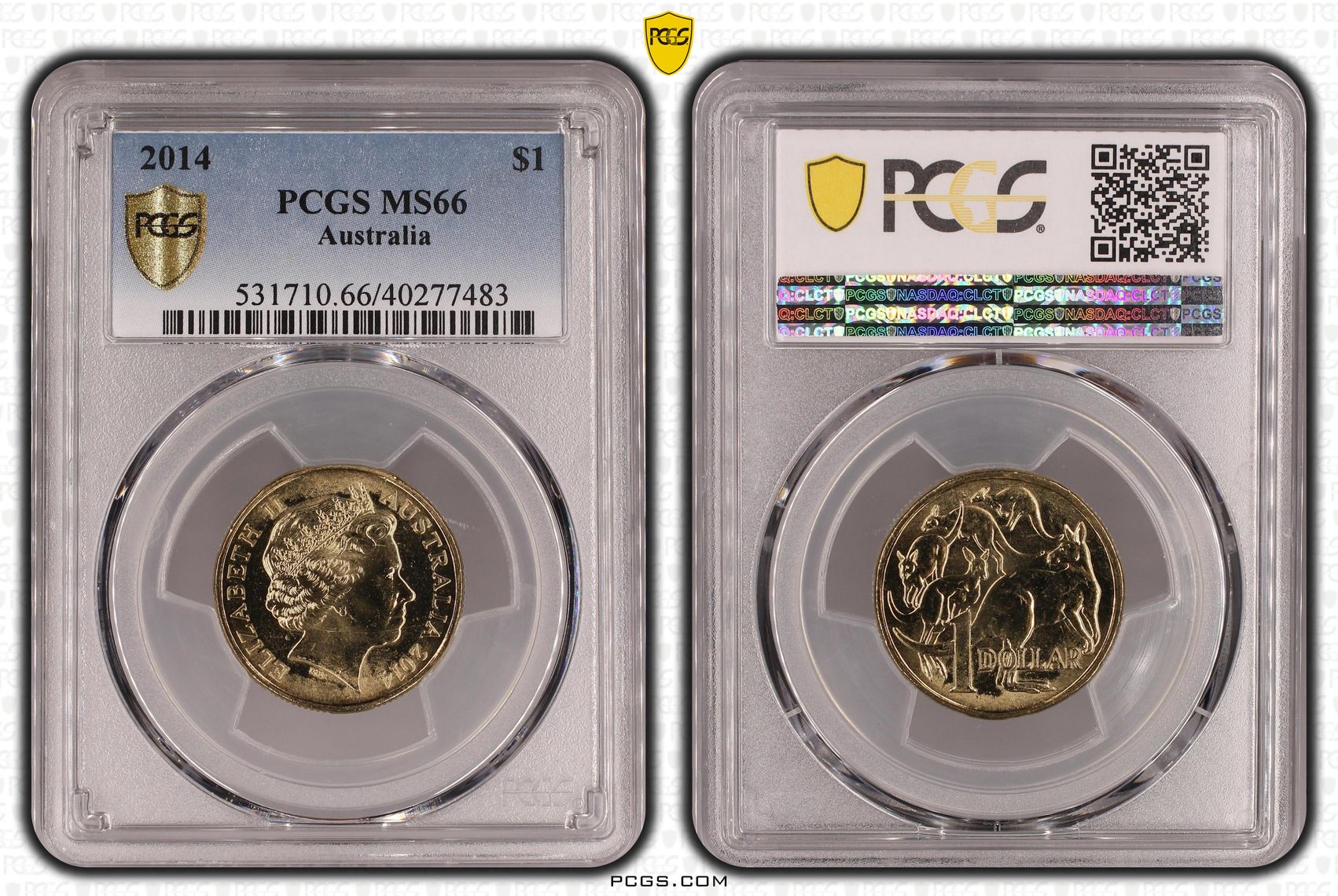 One Dollar, 2014, PCGS MS66