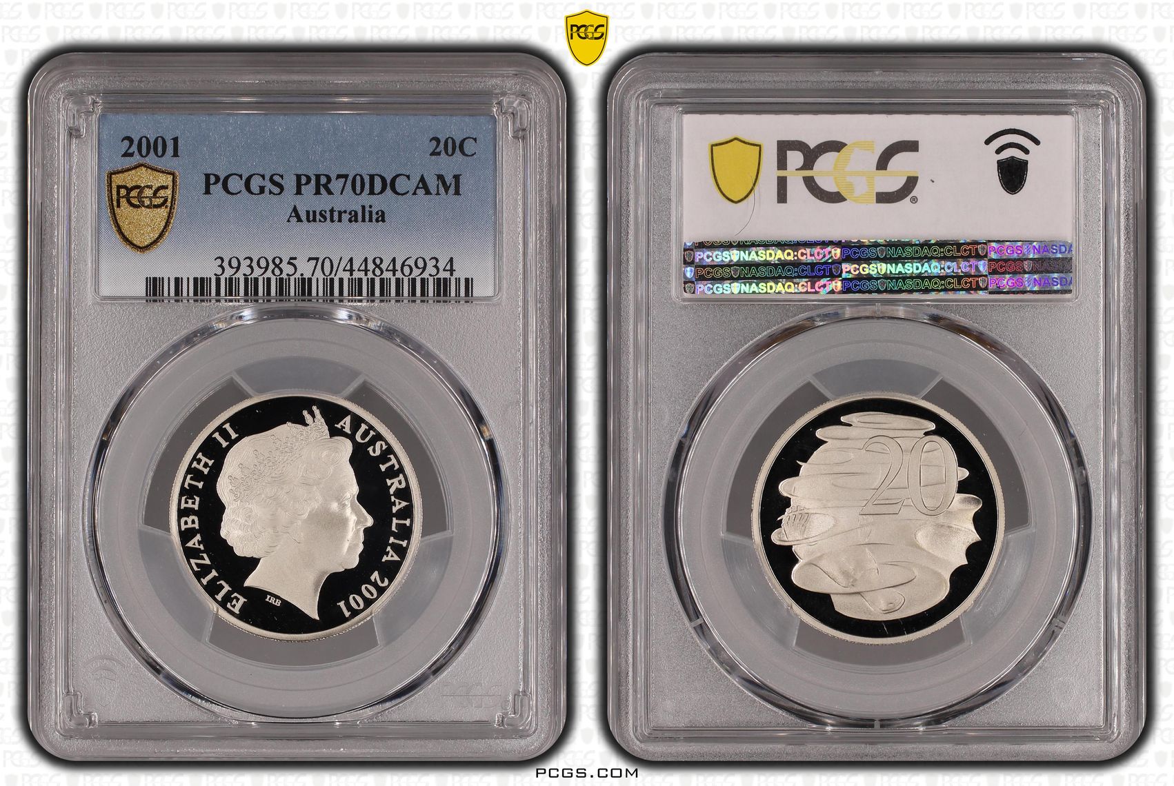494 · 2001 Australia Twenty Cent, 20c PCGS - PR70DCAM POP 60/0 -934