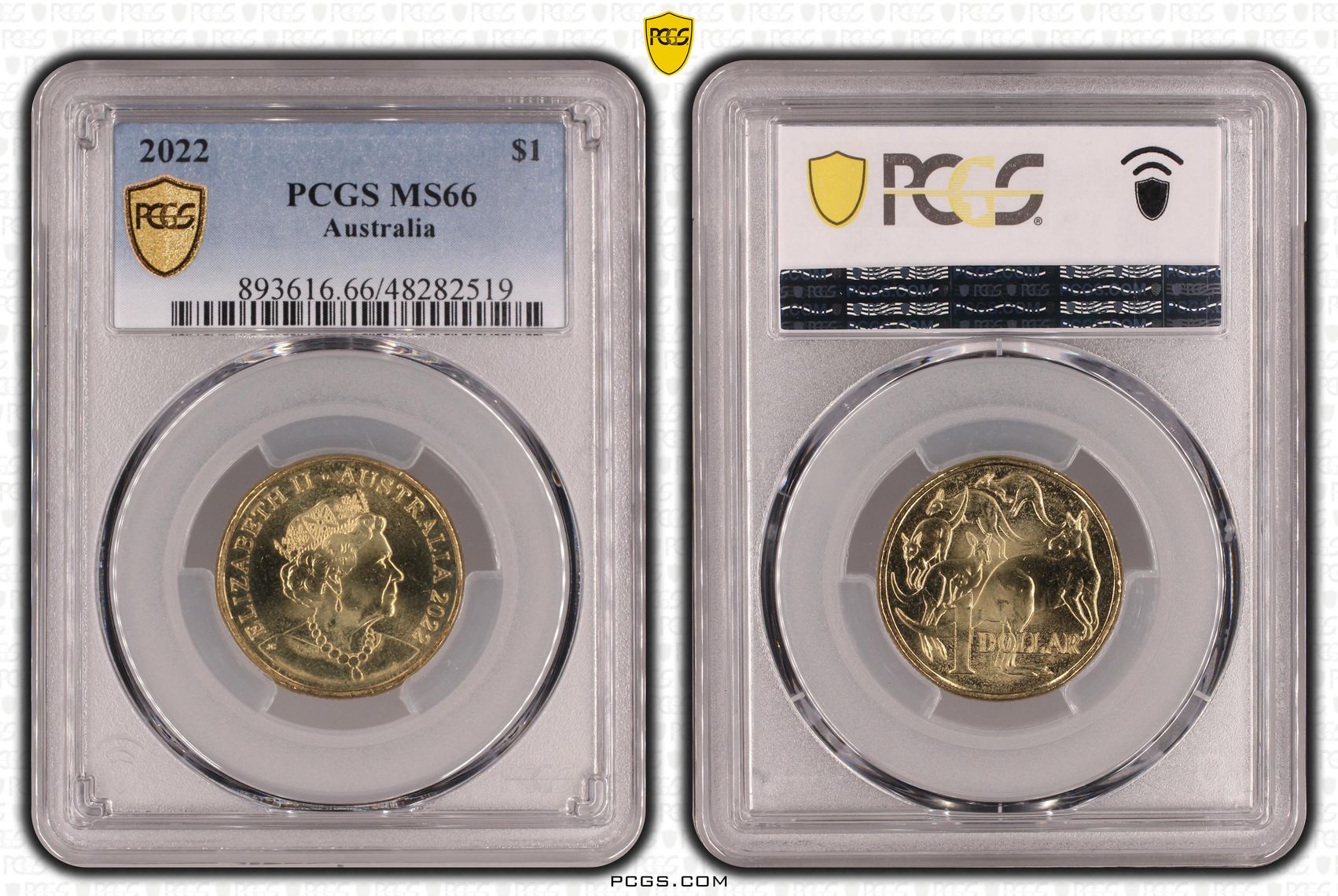 483 · Elizabeth II,  , One Dollar, 2022, PCGS MS66