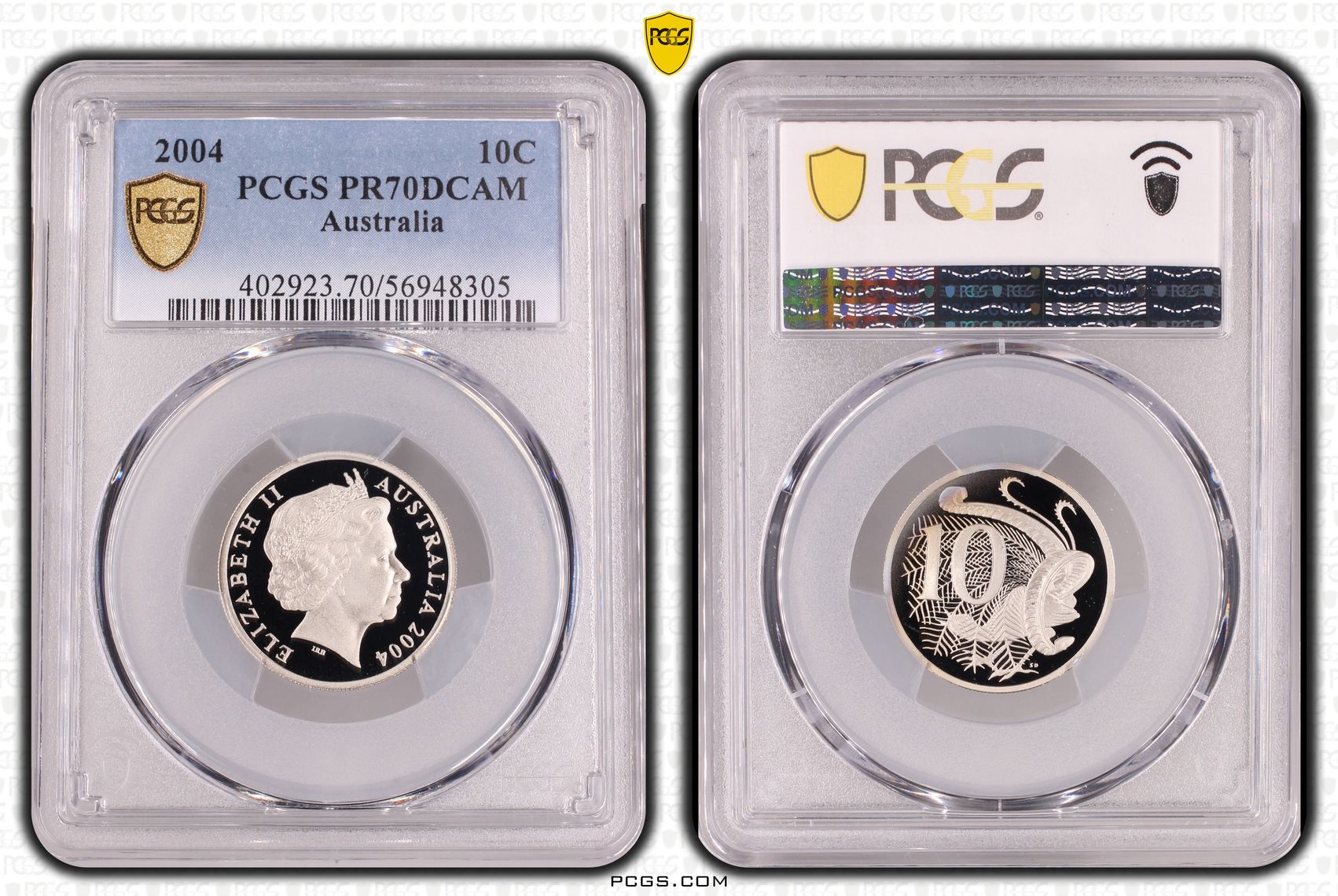 Ten Cent, 2004, Pcgs Pr70dcam
