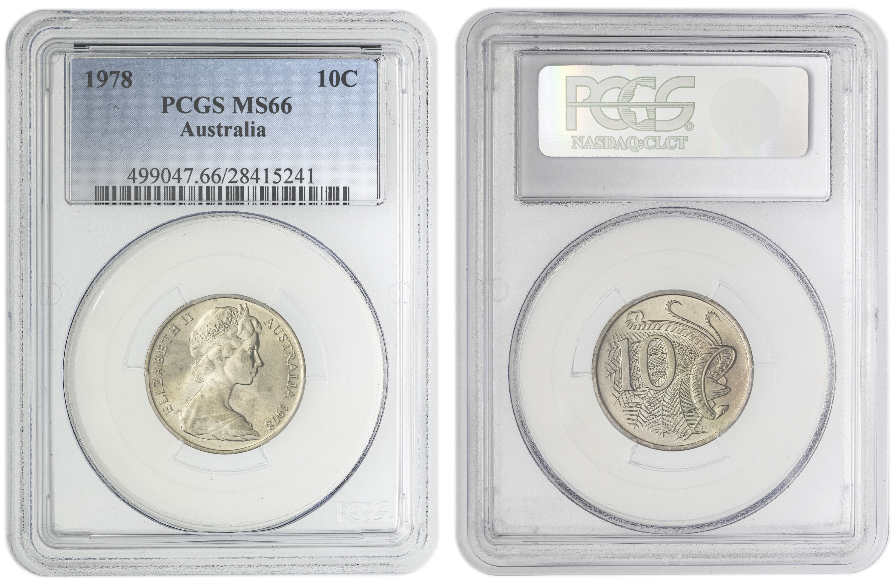 , Ten Cent, 1978, PCGS MS66