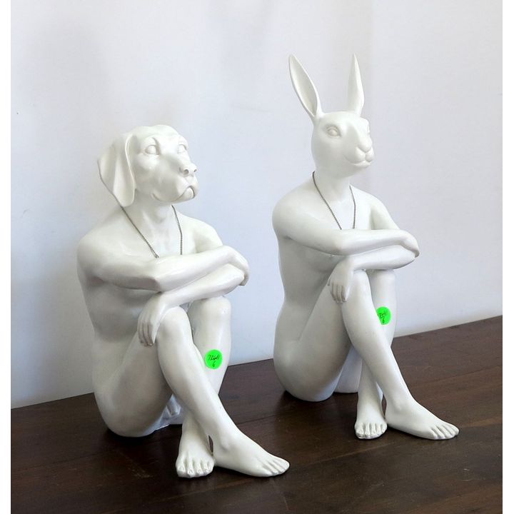PAIR OF GILLIE AND MARC RESIN FIGURES