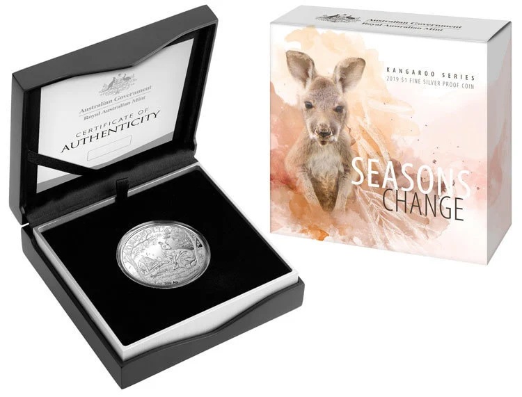 2019 RAM $1 Kangaroo Series - Seasons Change - Fine Silver Proof Coin
