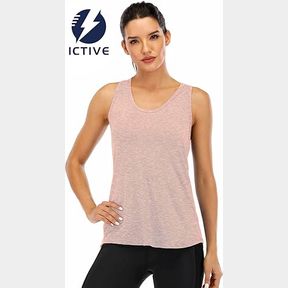ICTIVE Workout Tank Tops for Women Sleeveless Yoga Tops for Women Mesh Racerback Tank Tops Muscle Tank Workout Tops