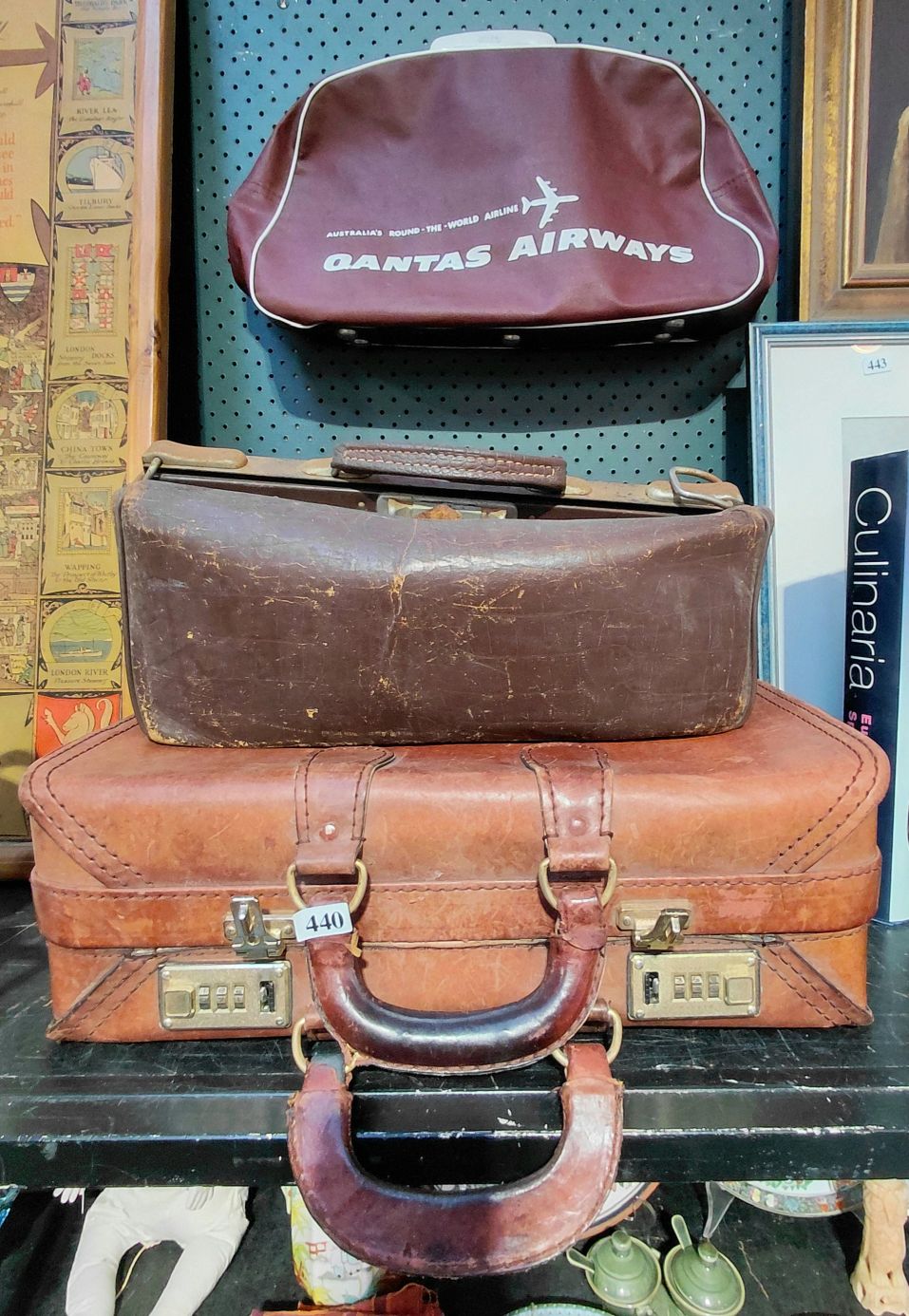 440 · LEATHER ATTACHE CASE AND TRAVEL BAG