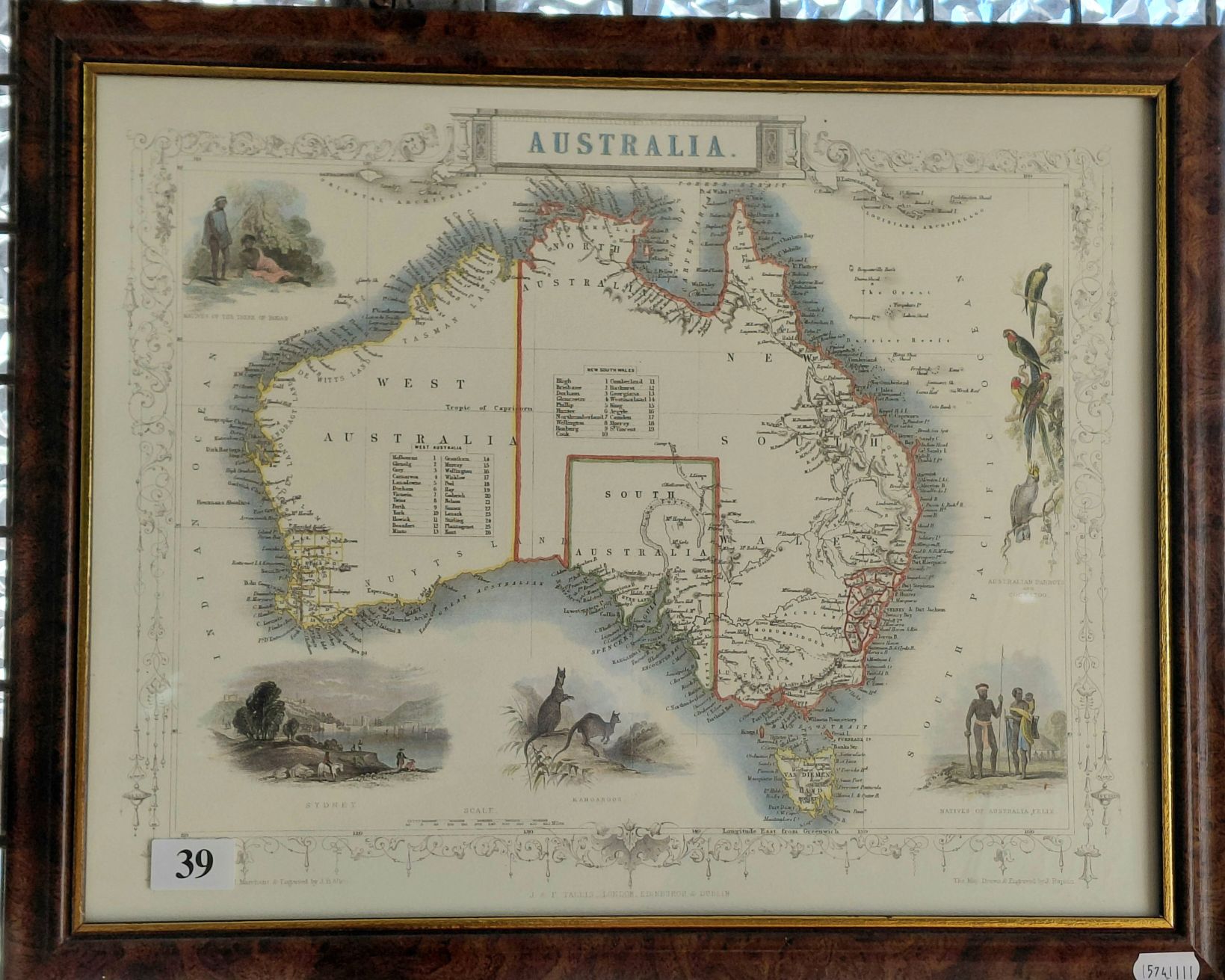 39 · FRAMED AUSTRALIA MAP