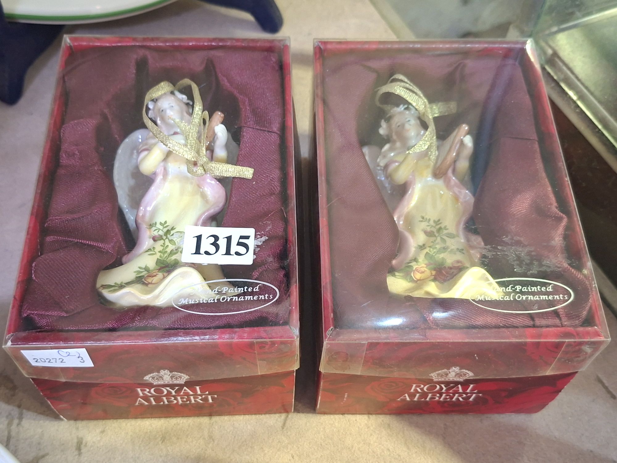 ROYAL ALBERT YELLOW ANGEL ORNMENTS