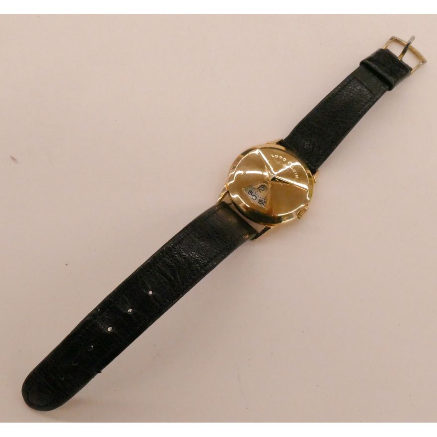 Vintage Lord Elgin GF Direct Read Jump Hour Mens Wrist Watch