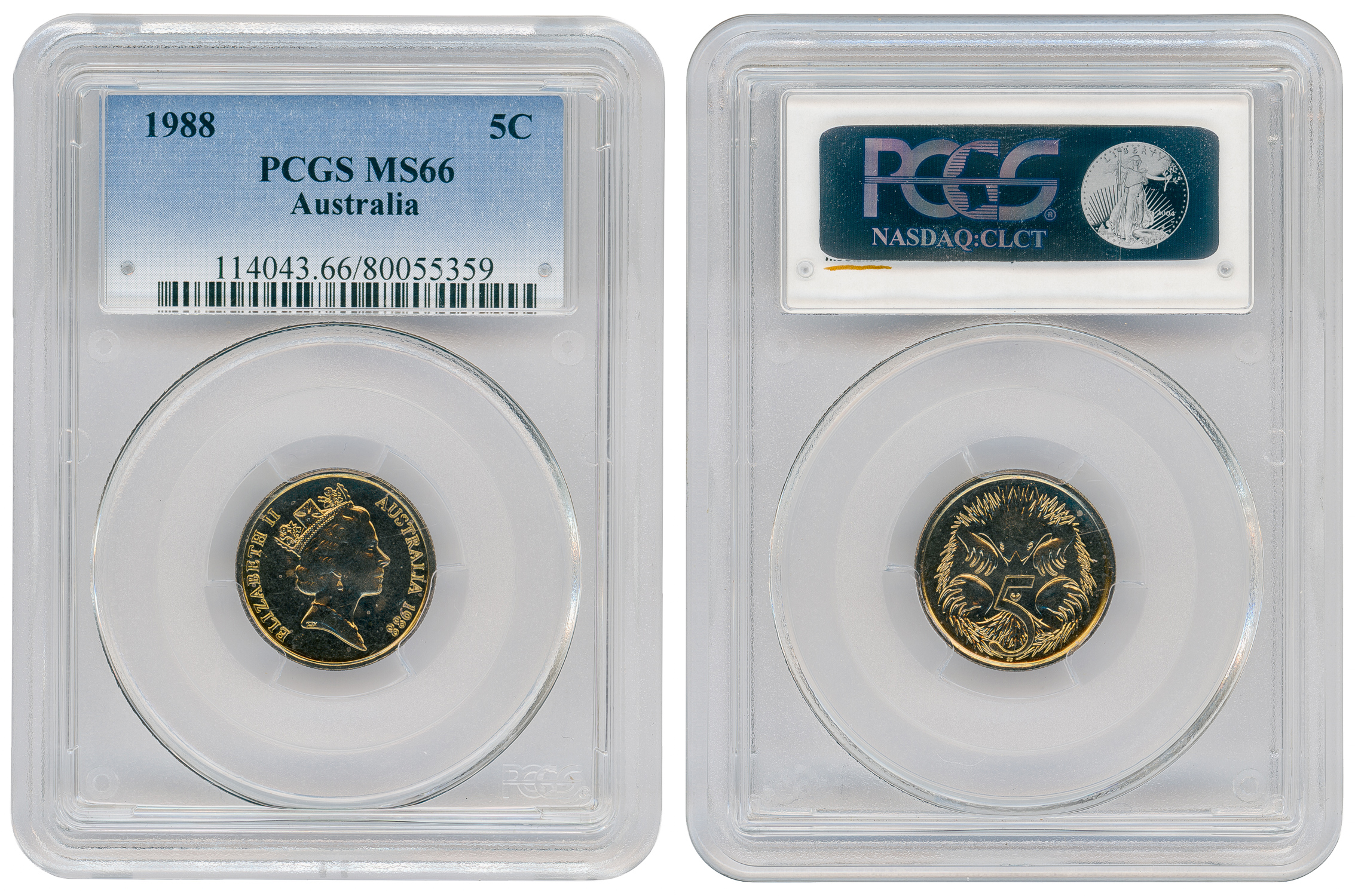 Five Cent, 1988, PCGS MS66