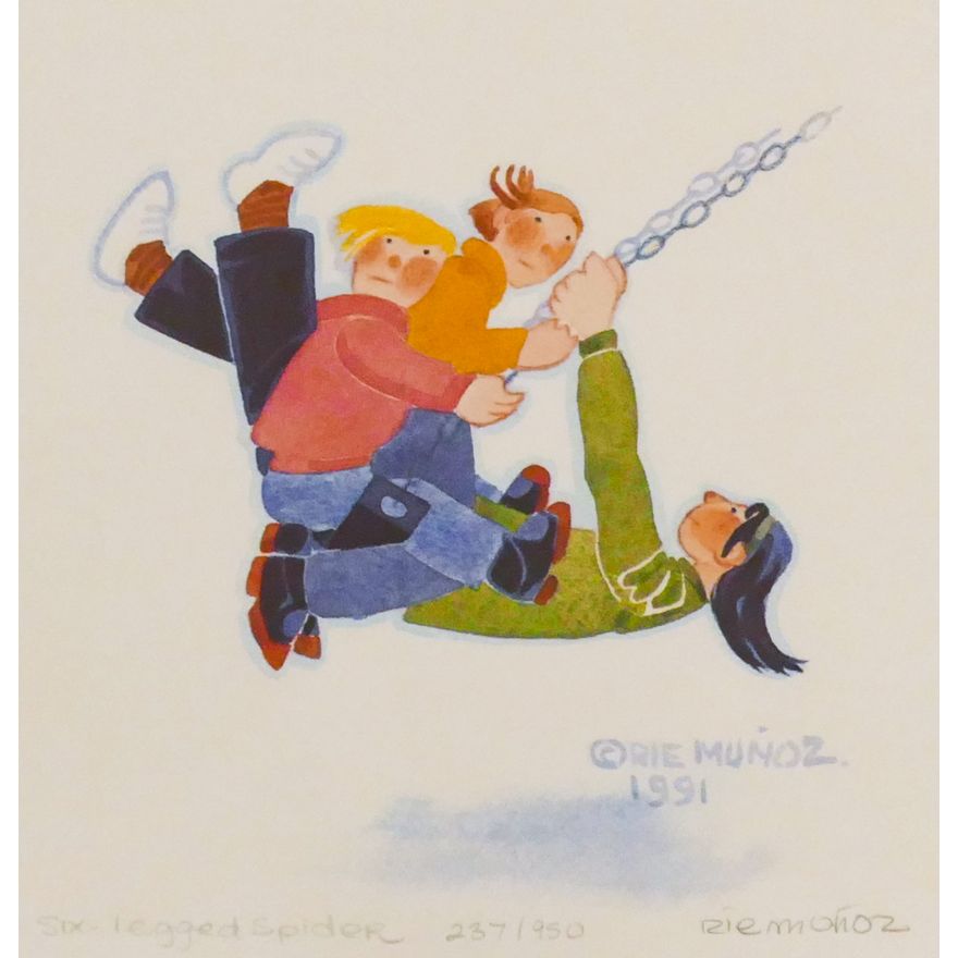 Rie Munoz ''Six-legged Spider'' 1991 Signed Print 11'' x 9.25'' Sheet.
