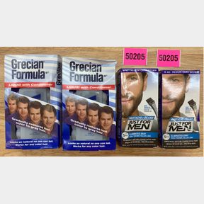 2X GRECIAN FORMULA & 2X JUST FOR MEN BEARD & MOUSTACHE DYE