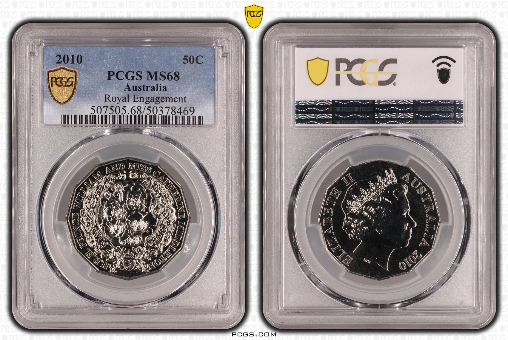 110 · Royal Engagement , Fifty Cent, 2010, PCGS MS68