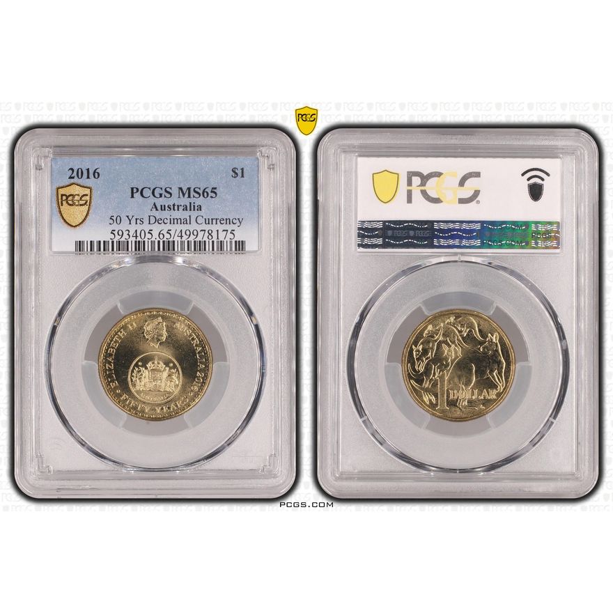 50 Yrs Decimal Currency, One Dollar, 2016, PCGS MS65