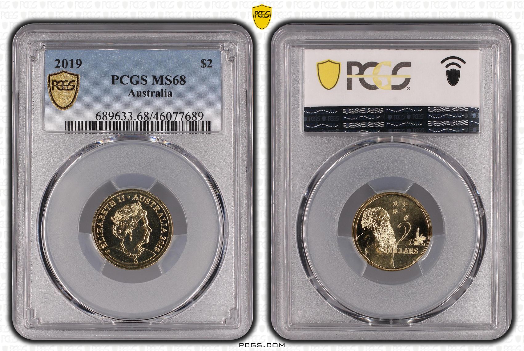 2019 Australia Two Dollar, $2 PCGS - MS68 -689