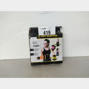 HOT SHAPERS NEOPRENE FAT BURNING POWER HOT BELT / CORSET - BLACK / YELLOW - 2XL -