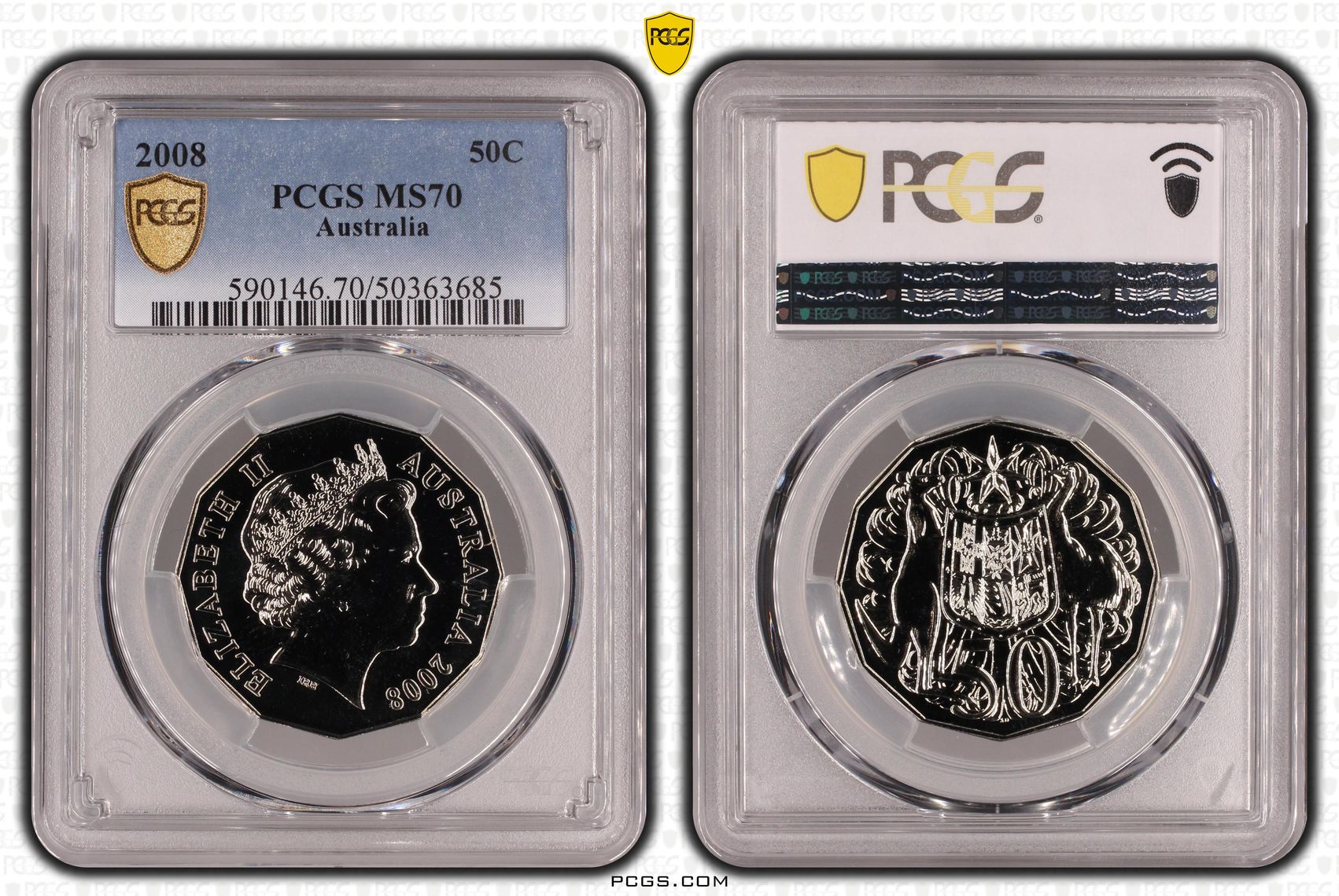 POP 16/0, Fifty Cent, 2008, PCGS MS70
