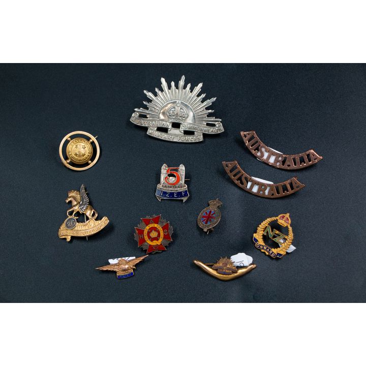 AUSTRALIA & NEW ZEALAND SWEETHEART BADGES etc