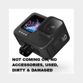 GoPro Hero 9 - Black - (NOT COMING ON, NO ACCESSORIES, USED, DIRTY & DAMAGED)| TS 51681/141 HV