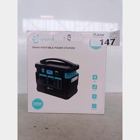 POWERUP 300W UPS PORTABLE POWER STATION WITH 3 PRONG PLUG - 296WH 80000MAH LITHIUM-ION BATTERY CAPACITY LIGHTWEIGHT AND PORTABLE