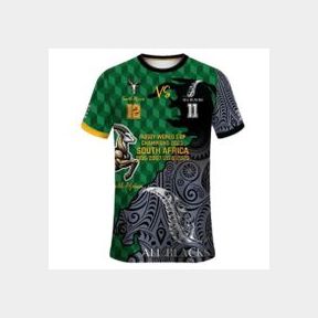 Rugby World Cup Final Score Supporter Shirt Transparent / Green Unisex SA 24 5XL |